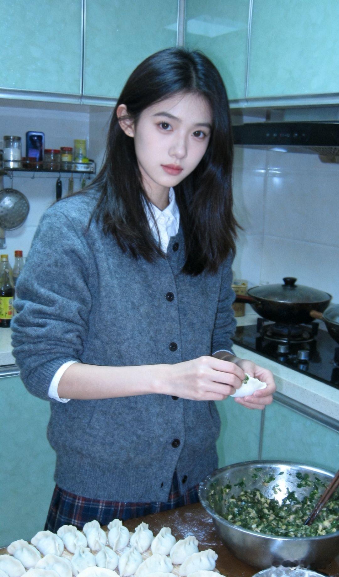 包饺子的时刻最有烟火气啦，看着一个个饱满的饺子成型，幸福感直接拉满～