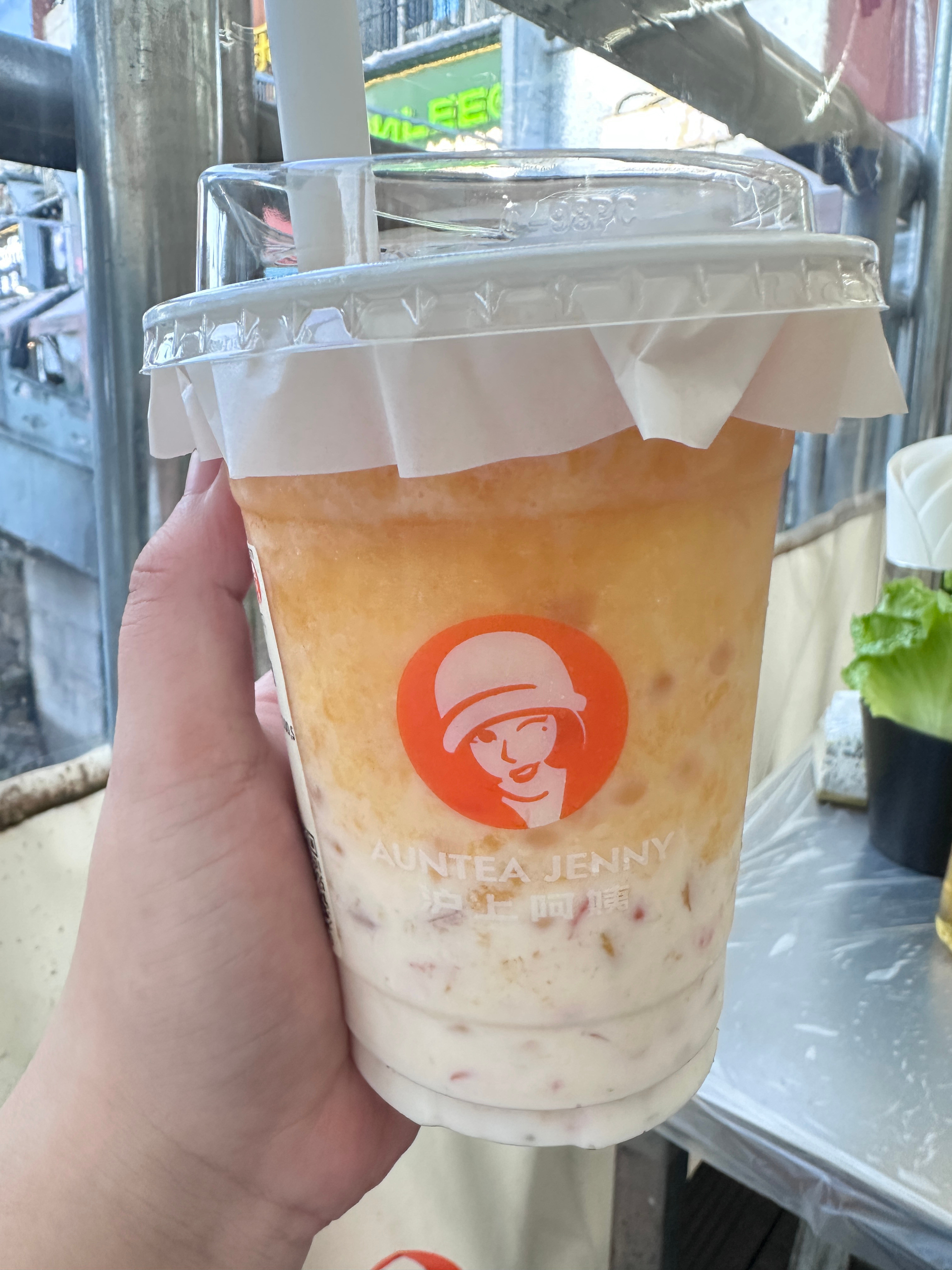 又是经典的烤肉配果茶