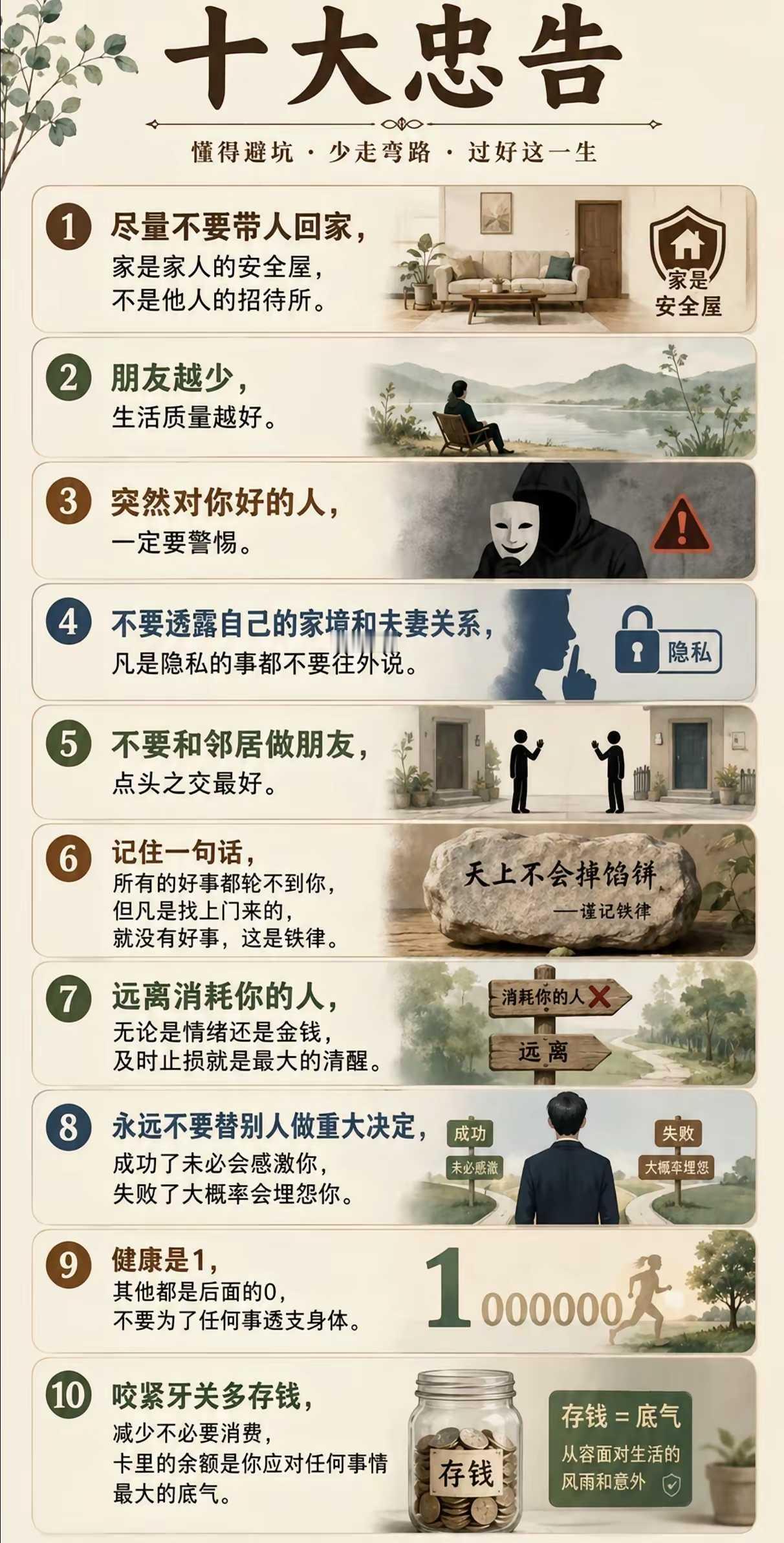 这些忠告你看看怎么样