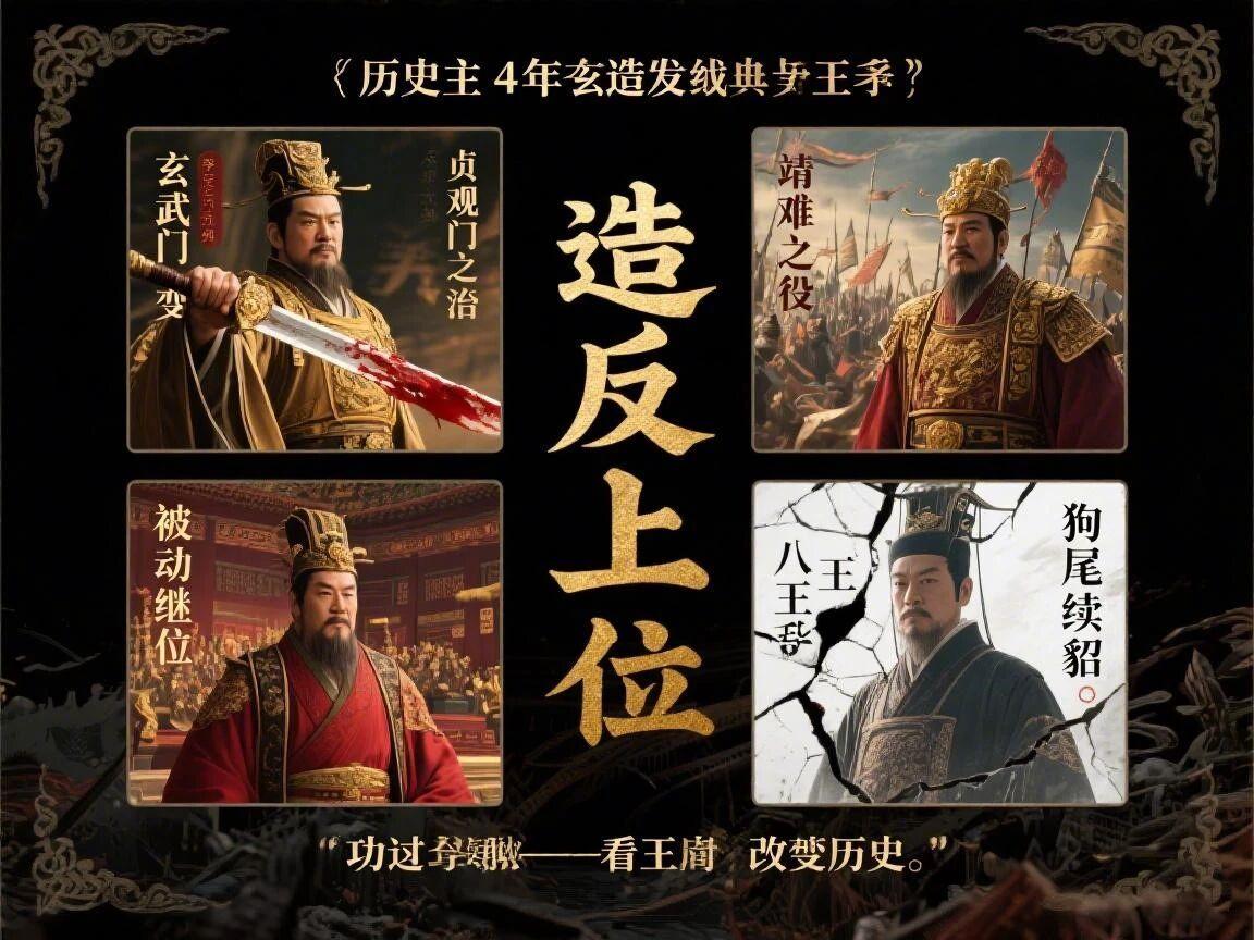 史上最成功的4位“造反王爷”：有人成千古一帝，有人成千古笑柄！皇位的继承，历来