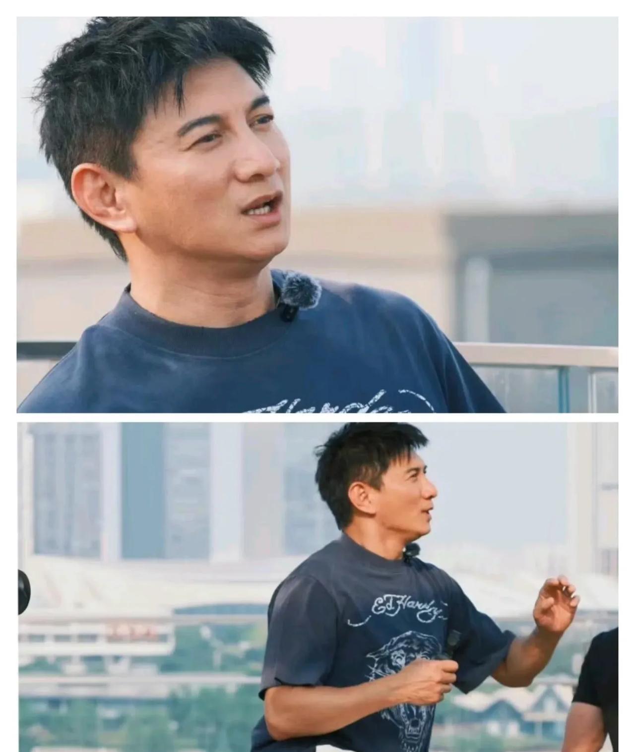远看还行，近了没法看，尤其是手，老年斑多。再仔细看看，吴奇隆手上的戒指不是婚戒那