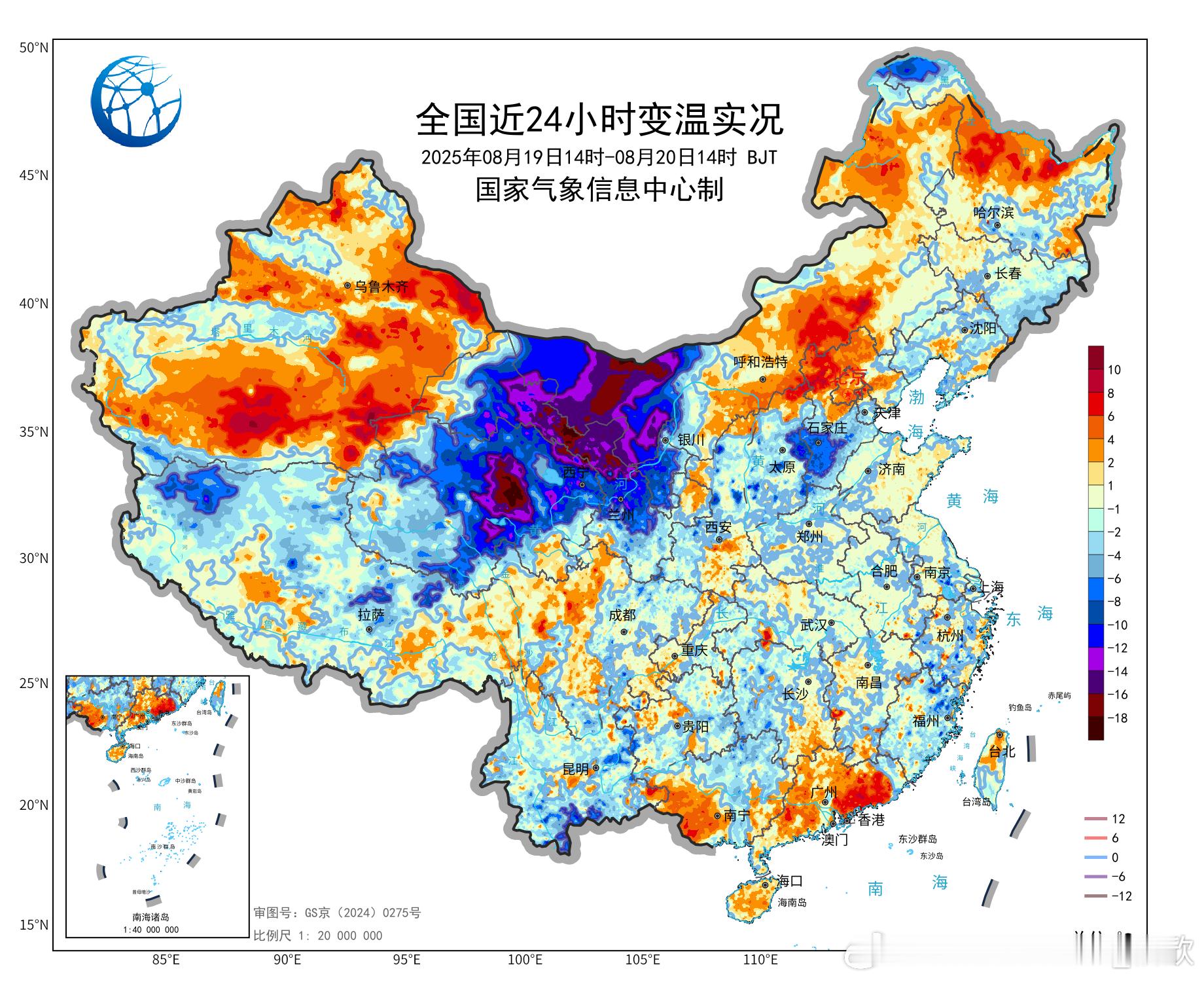 【西北强降温高海拔站点飘雪】今天因为冷空气和阴雨影响，内蒙古西部、甘肃中西部、