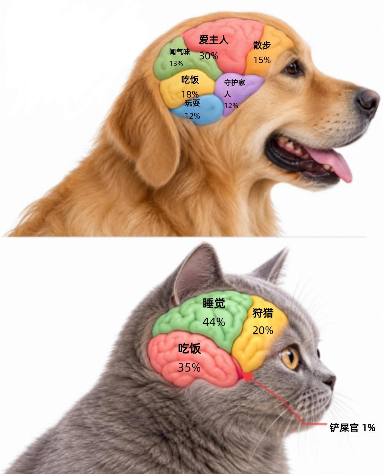 猫和狗的大脑区别​​​