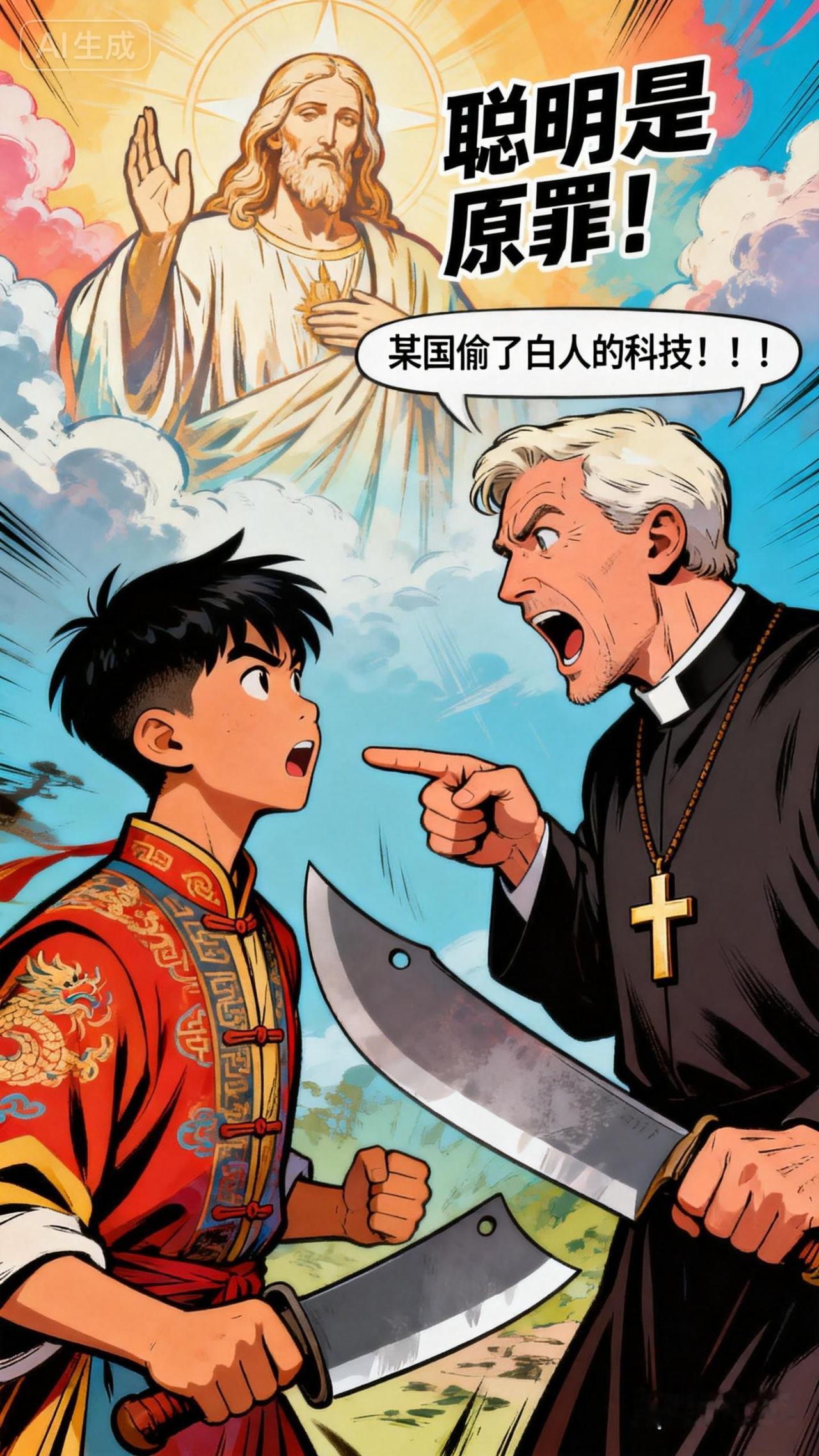 【白人基督唯心思维《特点五》《聪明就会质疑上帝！是原罪！中国人有原罪，而中国人