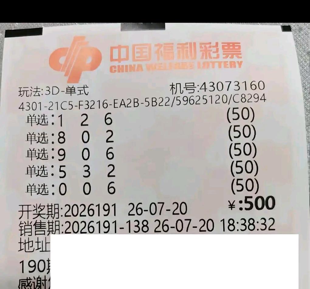 2026191期3D这张单选倍投票看点十足，一共五组独立号码，每组都进行了50倍