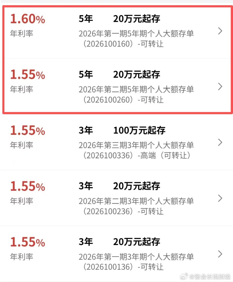 今日上午，记者登陆工商银行APP发现，工行今日起已经正式重启5年期大额存单的发行