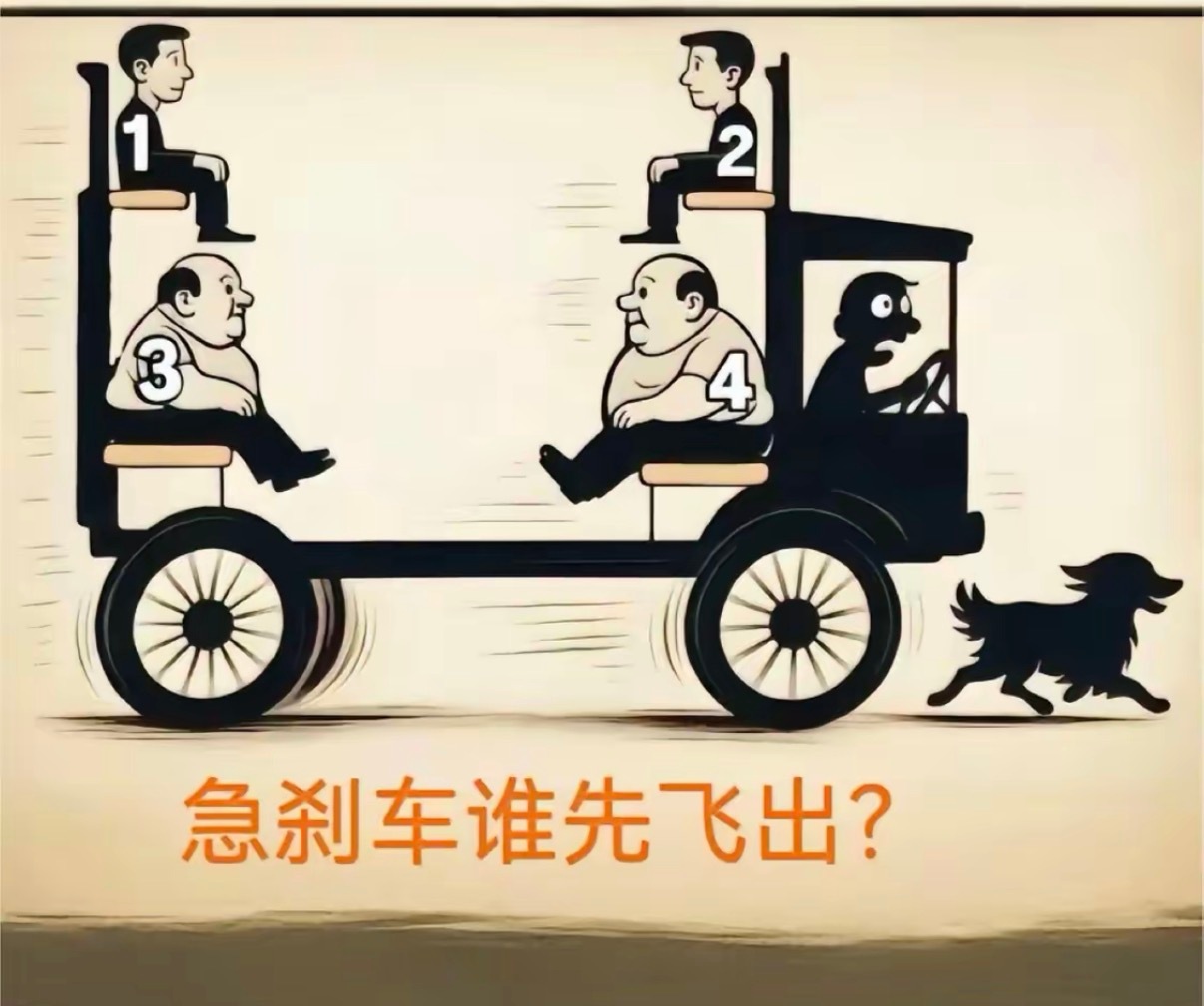 急刹车谁先飞出？​​​