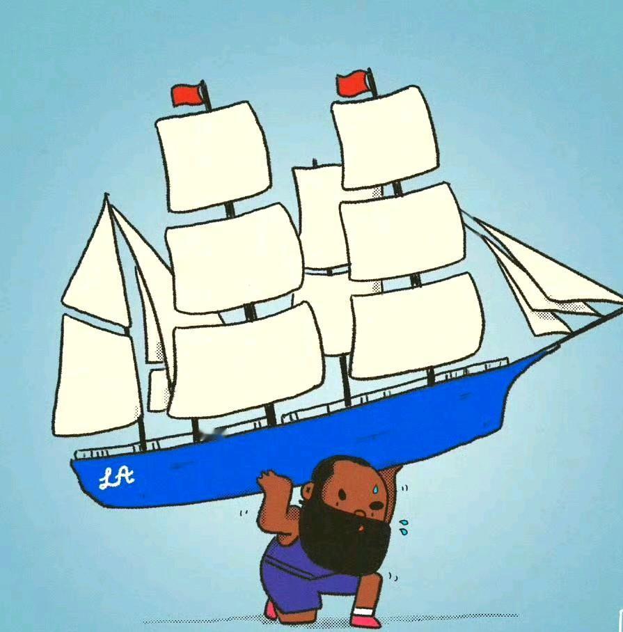 快船媒体：就算哈登扛着炸弹走进快船更衣室，把所有人都炸死，我也不会说他什么！这