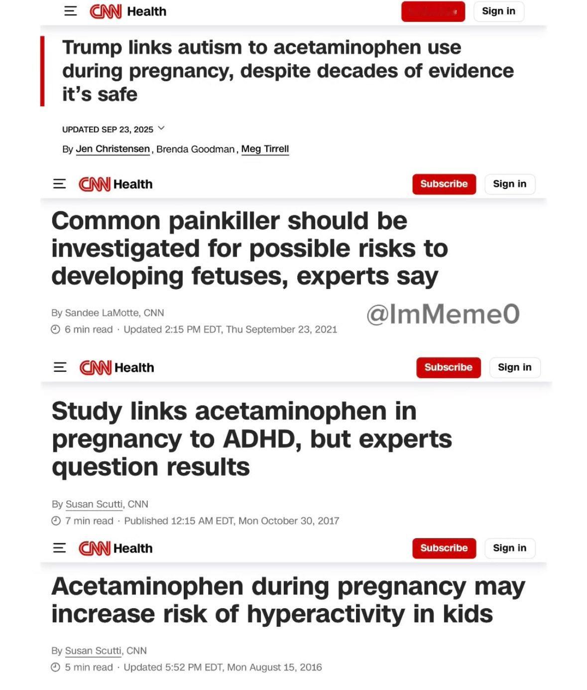 癫狂。。。CNN过去：2021年：止痛药应该被调查对发育中的胎儿的影响2017