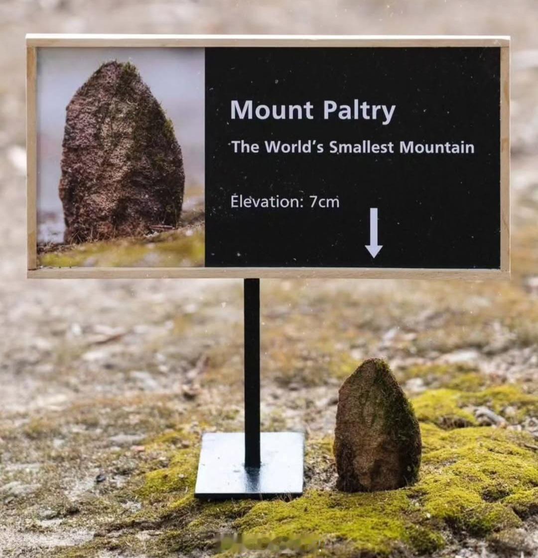 澳大利亚帕尔特里山（MountPaltry）高仅7厘米。