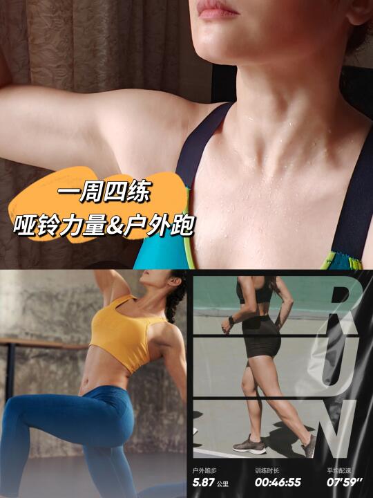 一周四练｜撸铁+跑步 快乐拉满｜D63-66