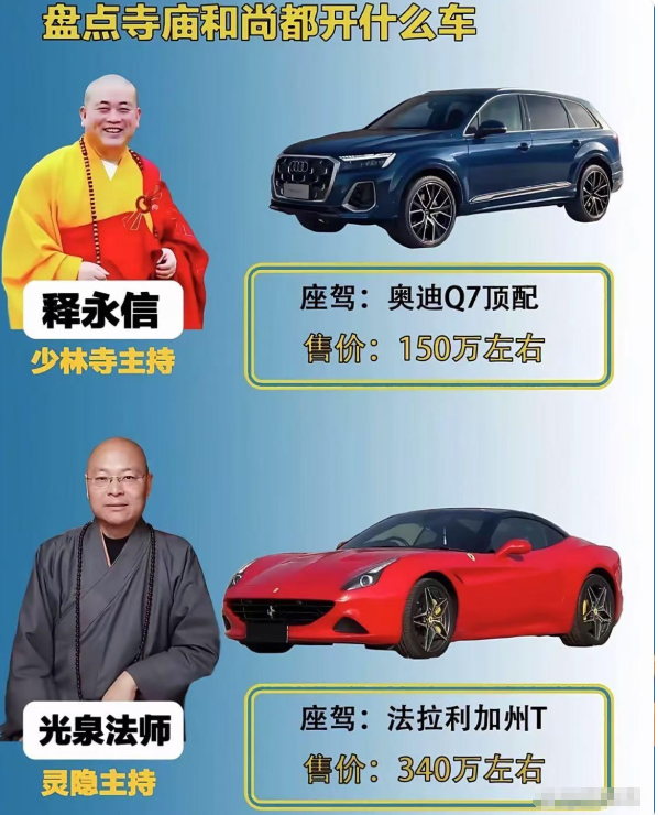 盘点国内各大寺庙住持方丈的坐骑