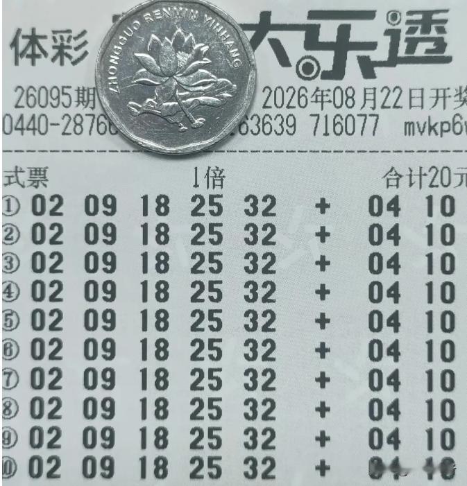 彩友一票10注相同号挑战5000万大奖：单票10组整齐都锁定同一注号，其实就相当