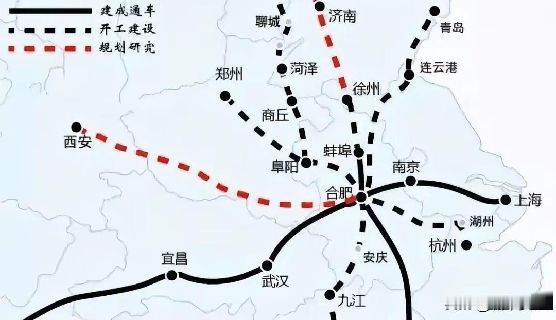 支持合肥成为高铁枢纽，徽京不带苏北玩，我们就跟合肥玩。你带着安徽城市，比苏北亲