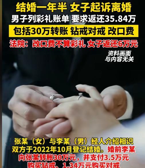 4月份，北京，一男子结婚一年半后，妻子突然提出了要离婚。男子同意离婚，但要求妻子