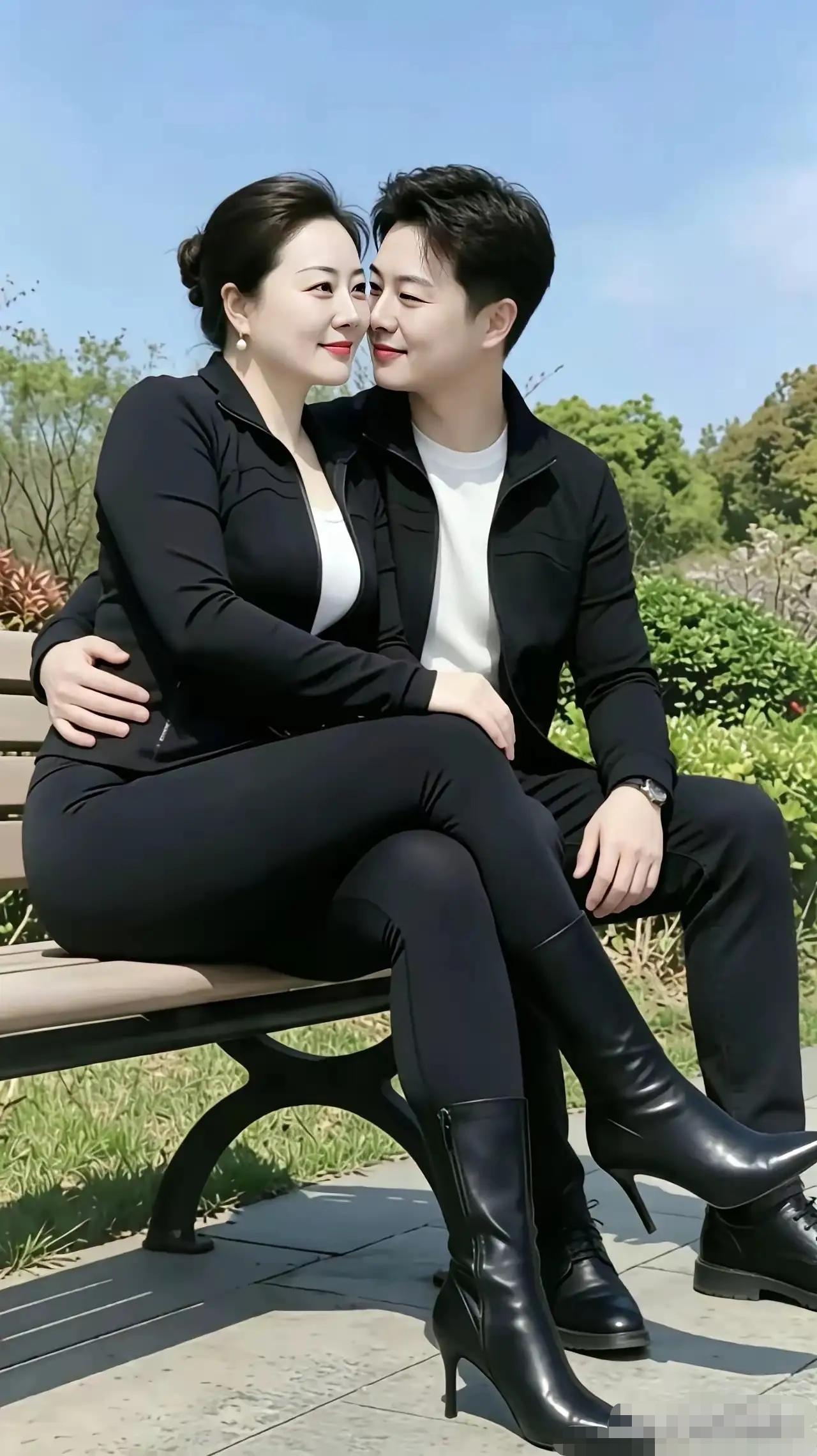 这对恋人是，端庄优雅，美丽动人，让人赏心悦目！这是一种天然的美，美的是那么干净，