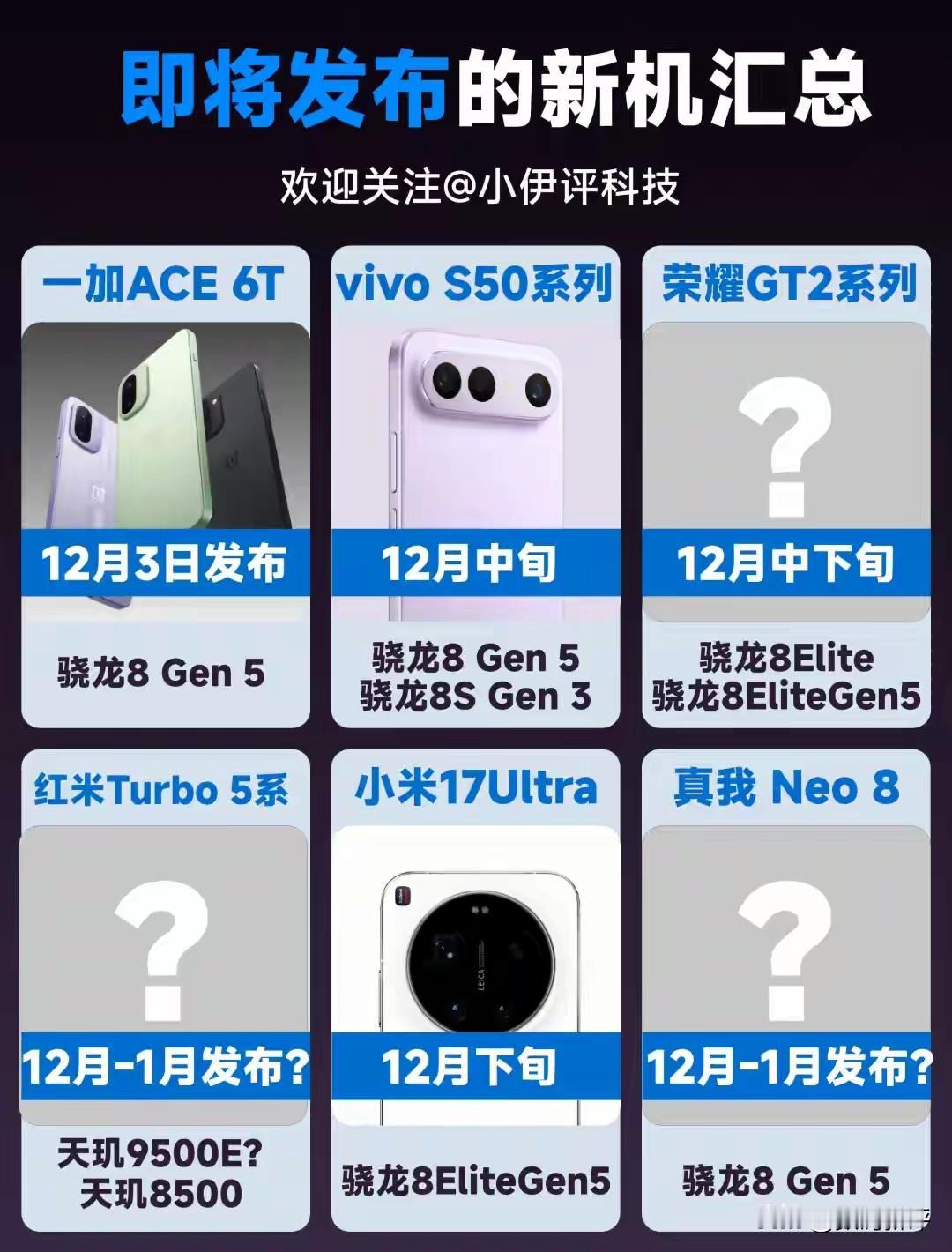 一加ACE6T发布完了，2399起还满意吗？接下来还有几款新机[滑稽笑]荣耀GT、