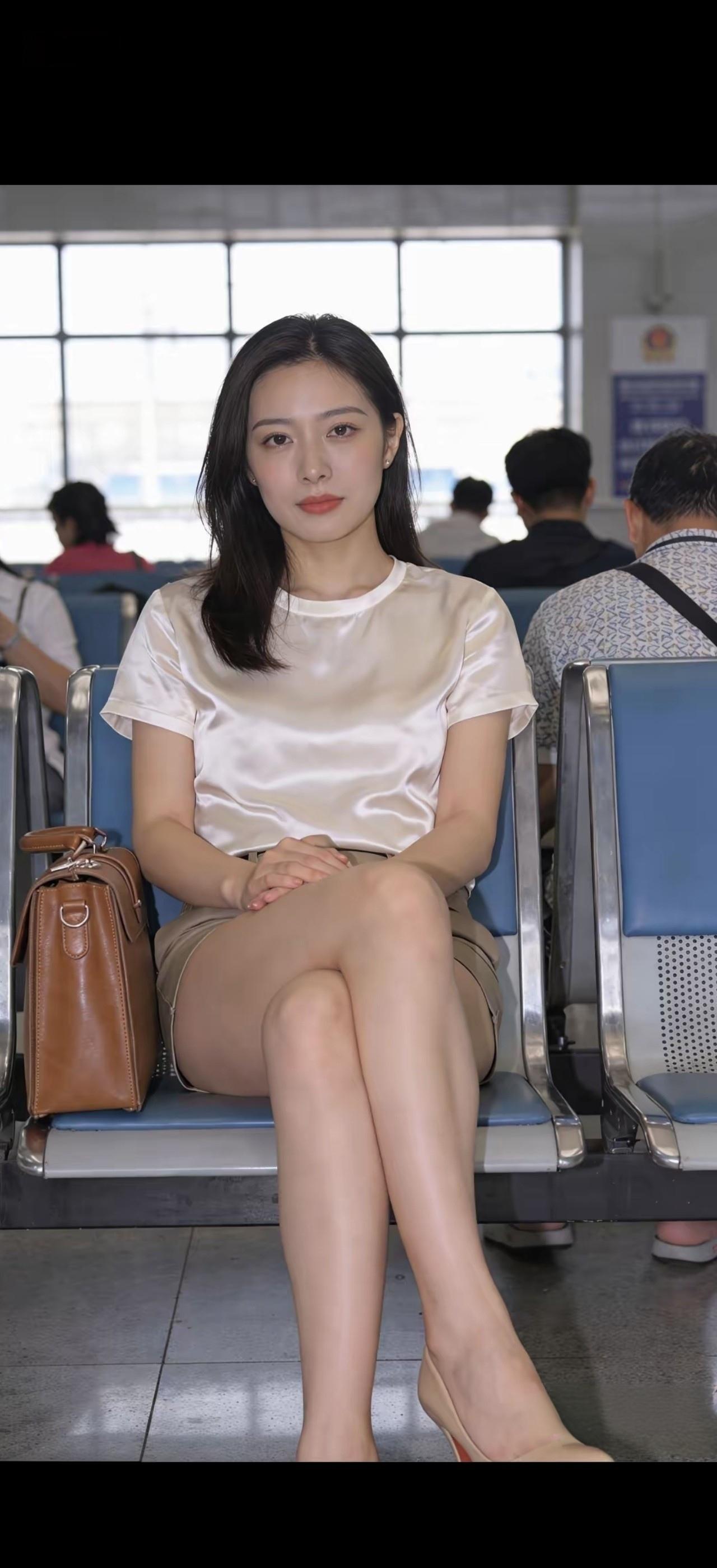 静坐候车时，心随景动。