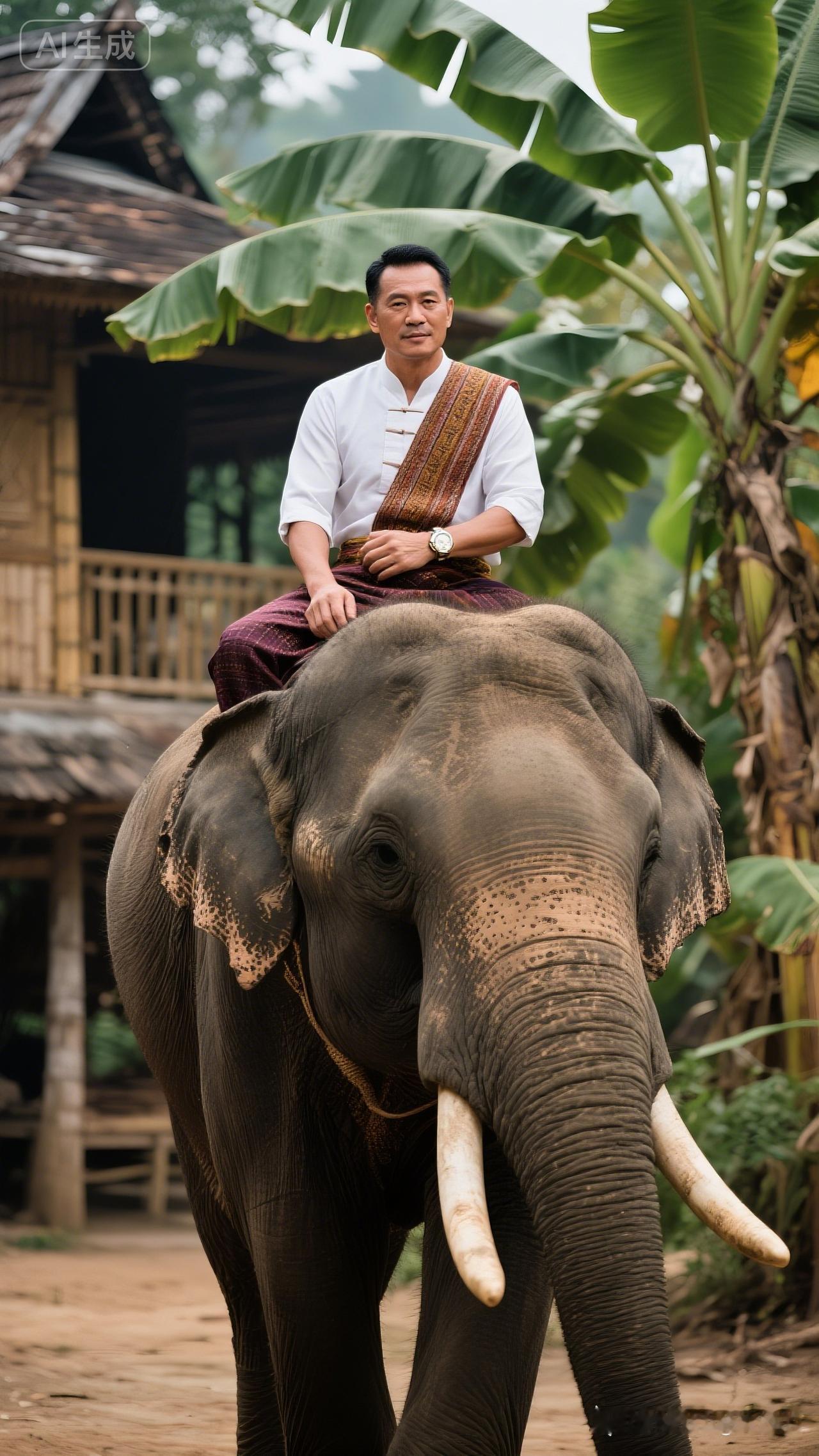 骑象体验东南亚风情，感受大象的温柔力量。🐘🌴