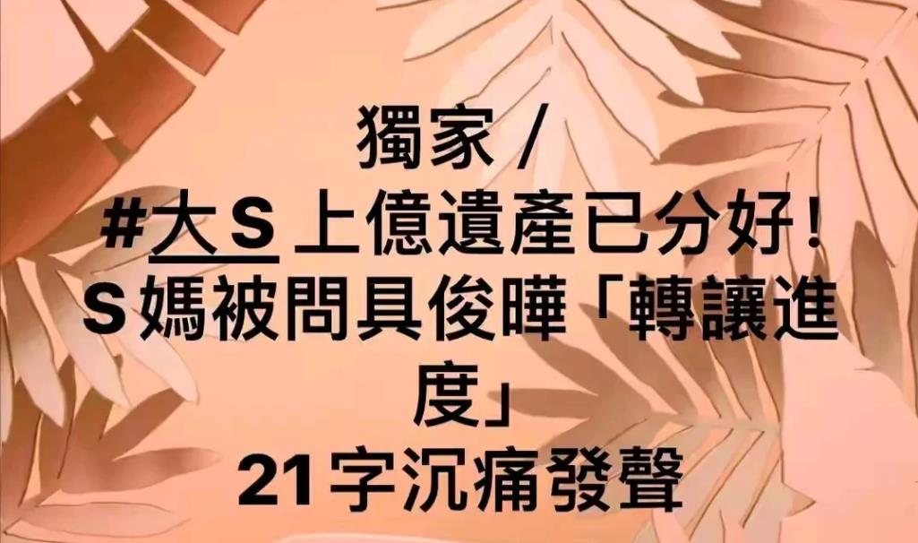 S妈实在是太糊涂了，当初她帮着光头向汪小菲施压，汪小菲为了能顺利得到孩子抚养权，