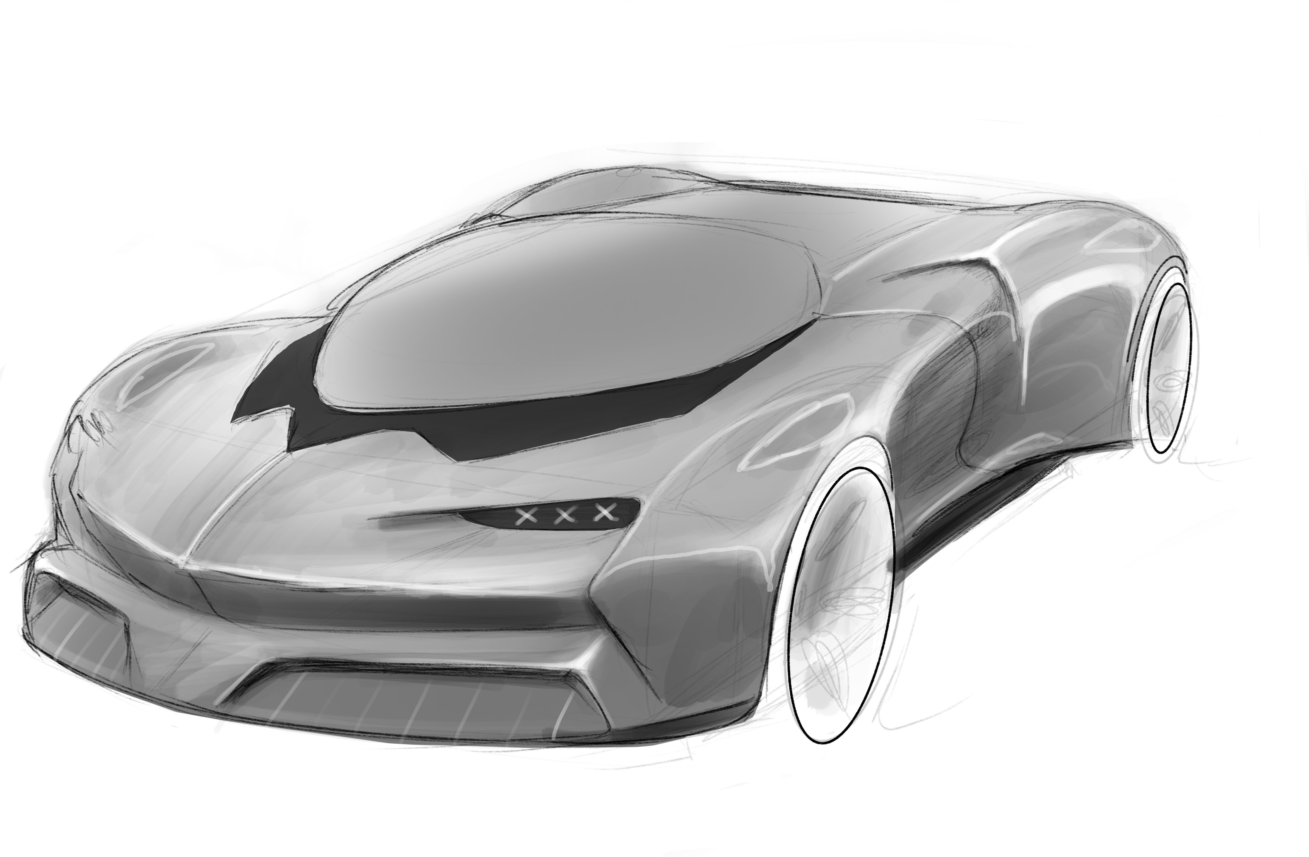 从手绘到渲染[大笑]今天坐飞机的作业我与汽车的日常​​​