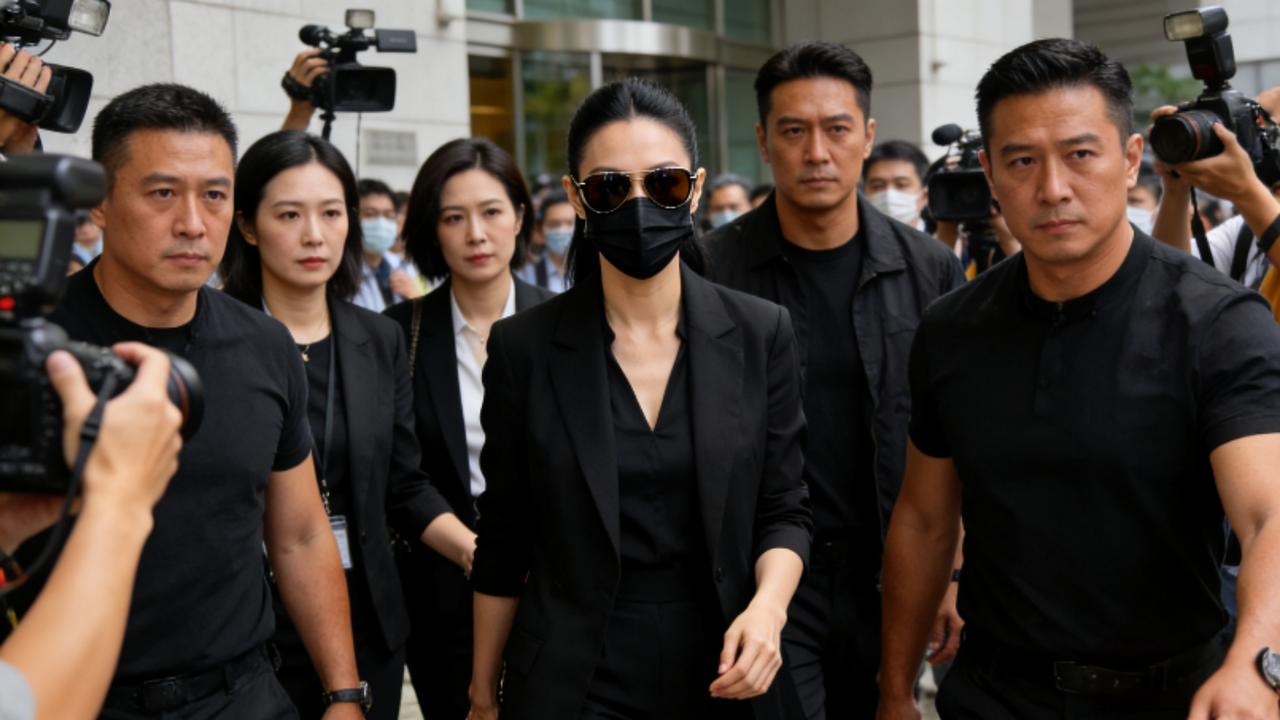 45岁张柏芝现身法庭！4保镖护驾，13年千万合约纠纷上演反转罗生门12月5