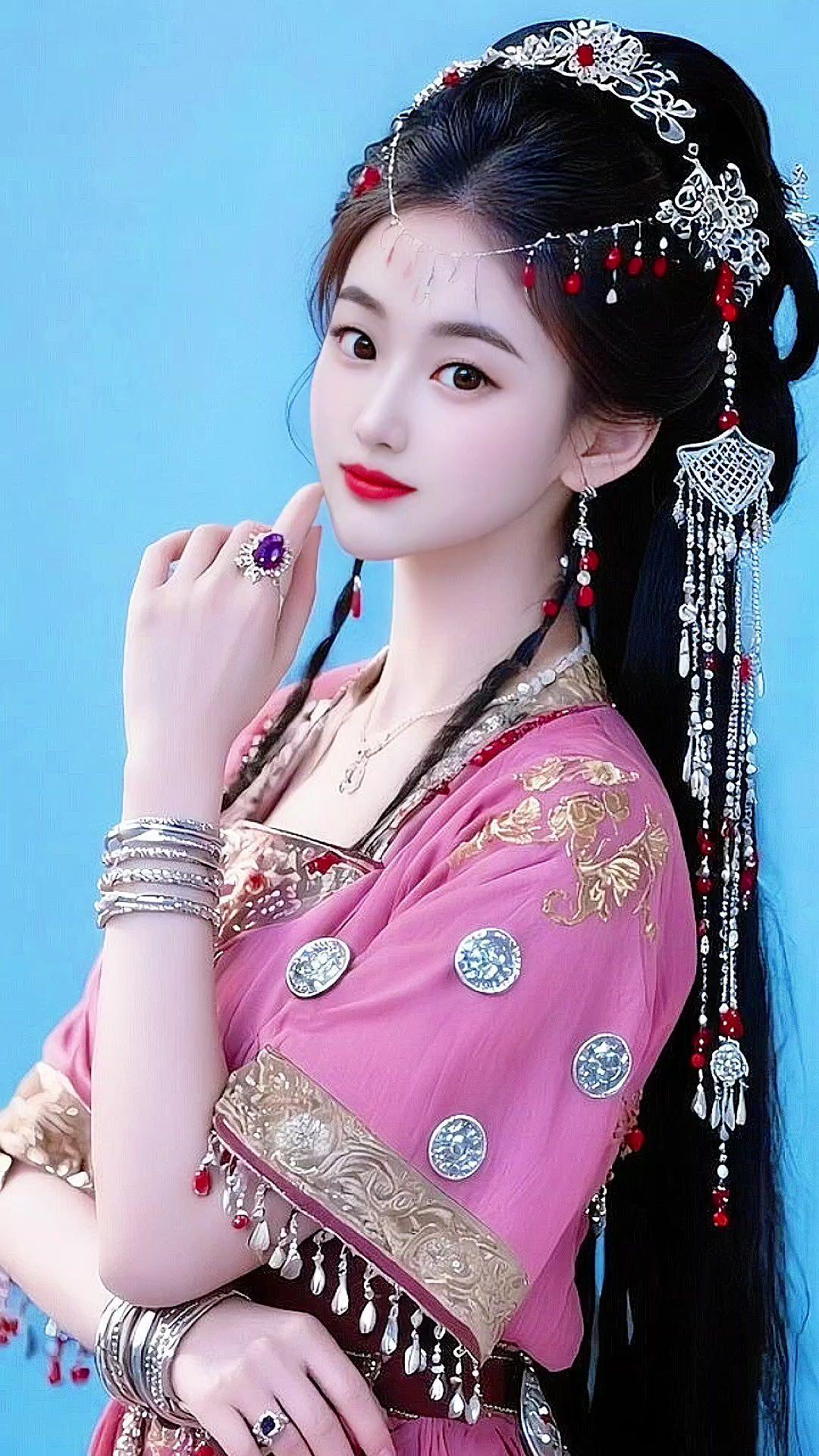 异域少女秀出新国风甜美民族风古装古风美女