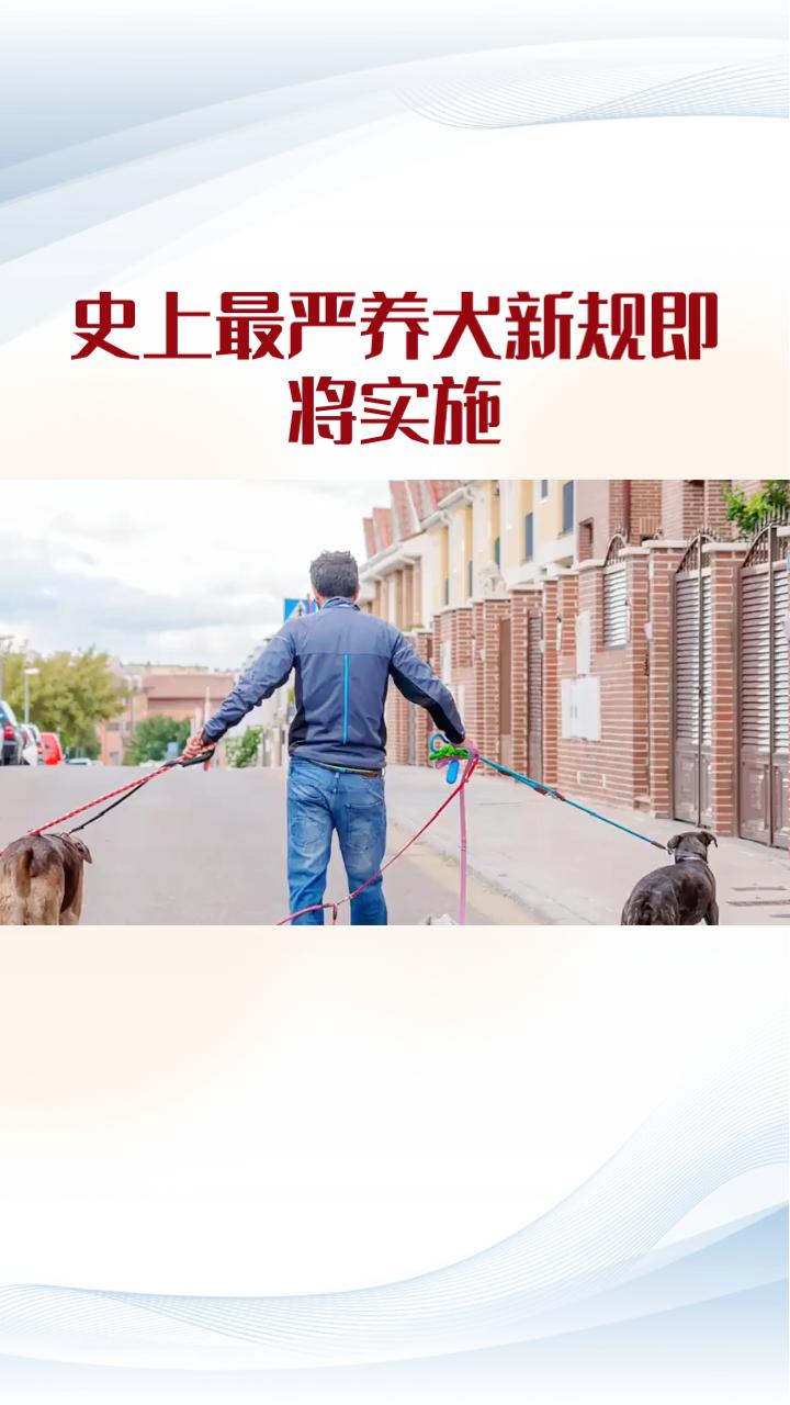 2026年起，遛狗不牵绳或犬吠扰民将面临严厉处罚.，史上最严养犬新规即将实施。