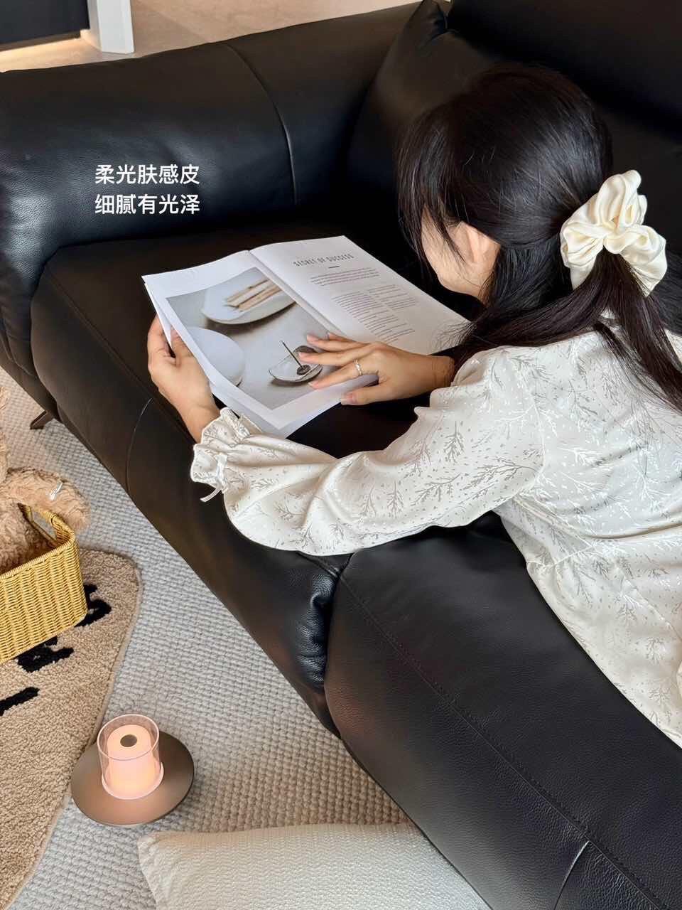 云舒电动沙发(星爵黑)入户实景 什么!云舒沙发还有别的颜色? 没错!超...