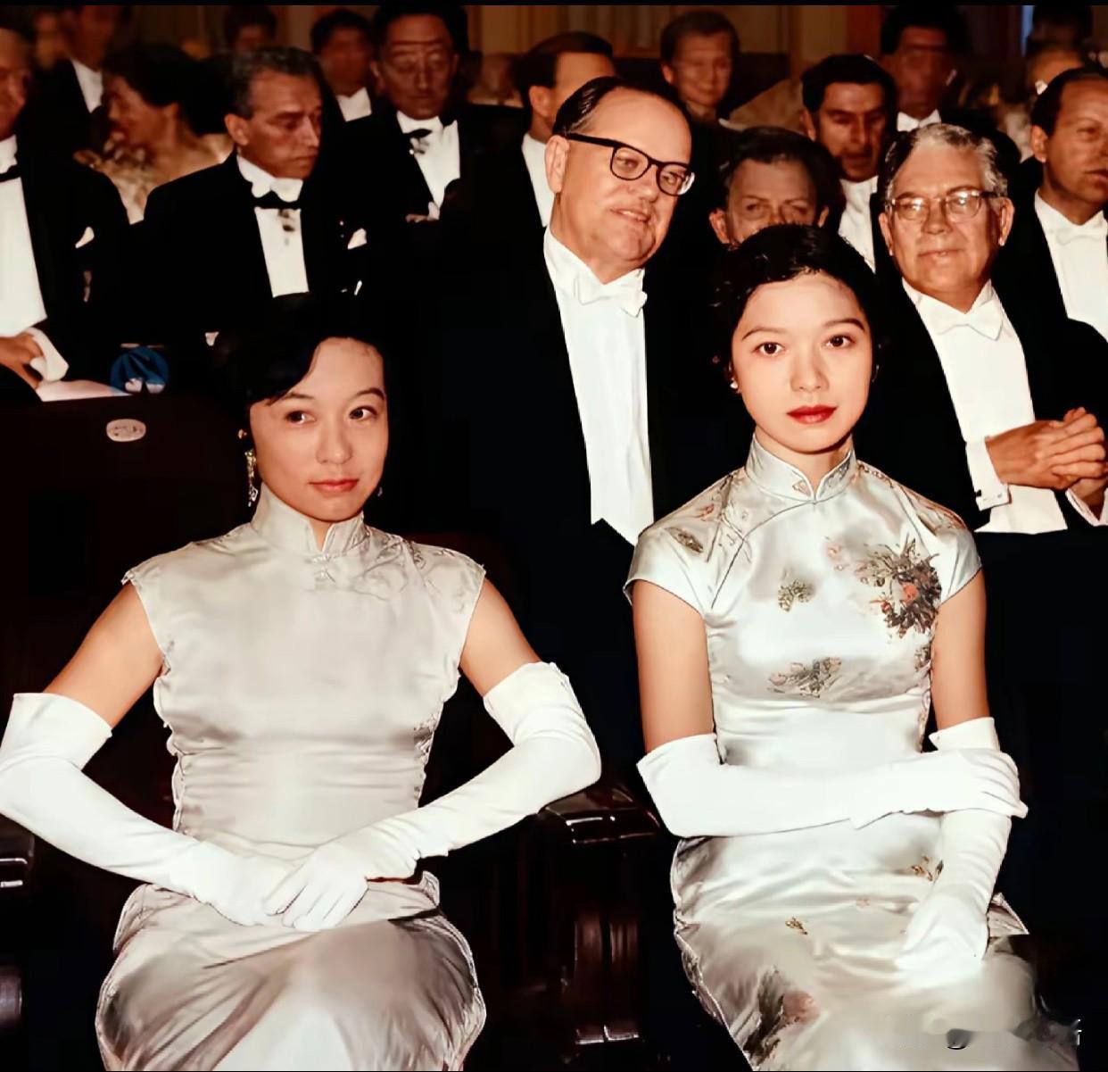 旗袍下的“科研后盾”,比美人图动人多了1957年诺奖晚宴,斯德哥尔摩金色