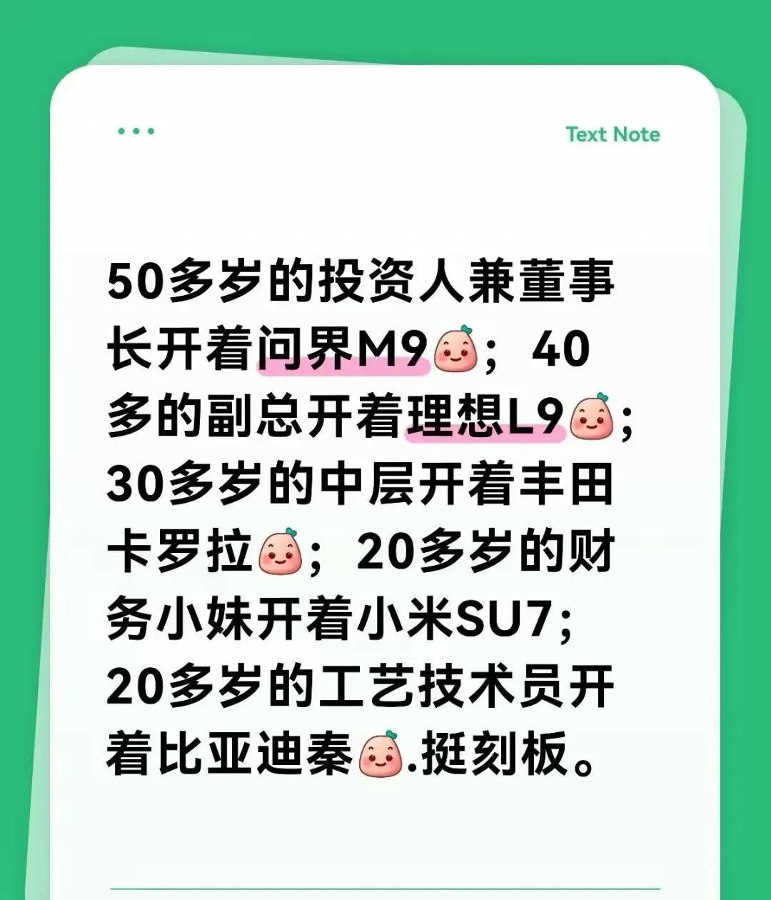 20多岁的财务小妹开小米Su7这点应该不相符财务小妹的精神男朋友开个SU7倒