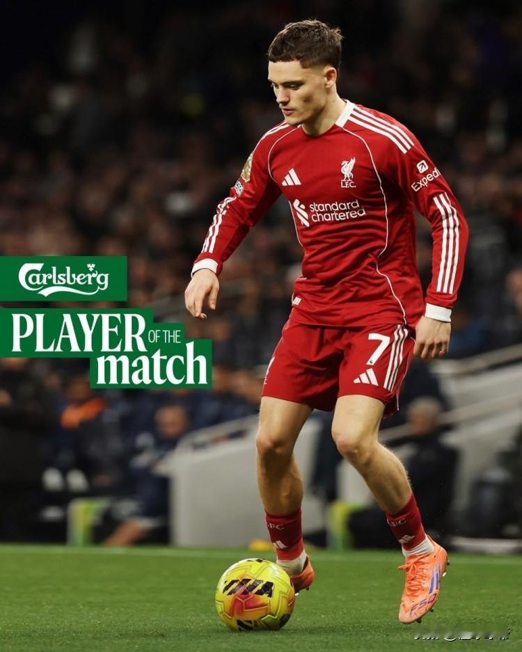 终于证明了自己不是水货，维尔茨送出英超首次助攻当选全场最佳!在利物浦与热刺的