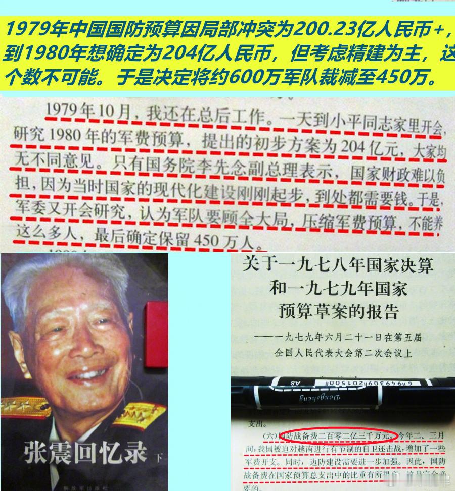 1979年后，某种意义上中国与现在的印度一样，也面临着“军队臃肿、边境冲突、国家