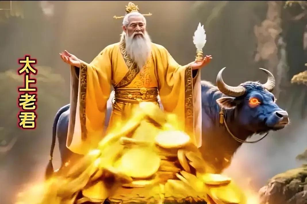 太上老君驾青牛，金光闪耀，福泽万民。跪拜太上保佑！赐福赏缘，诸事皆顺，好事盈门。