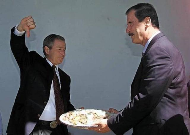 2001年2月22日，小布什当上总统才刚一个月，就在墨西哥城闹出了一个让人哭笑不