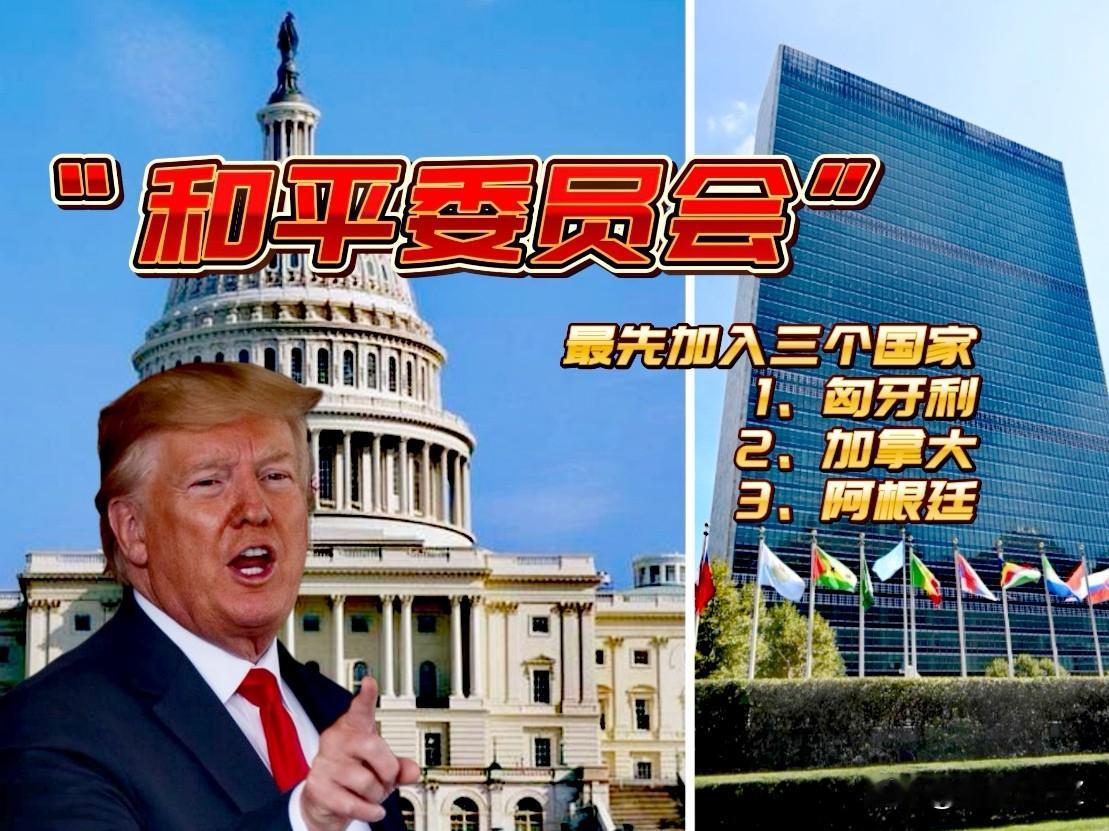 特朗普“和平委员会”，截止到今天有三个国家同意加入，以色列不高兴，普京收到邀请函
