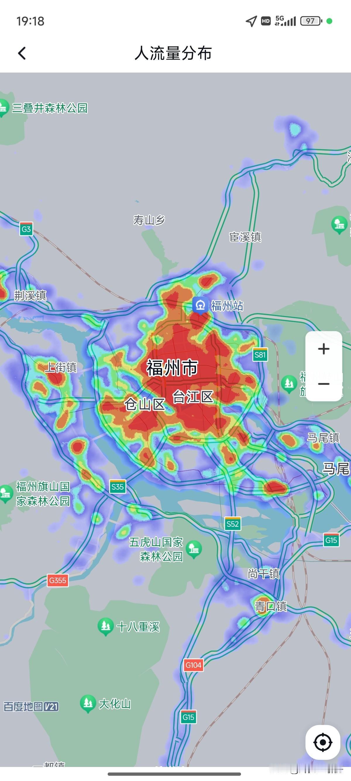 福厦泉三城同时间同比例热力图，数据是客观真实的，福州更胜一筹，而且城市化的集中程