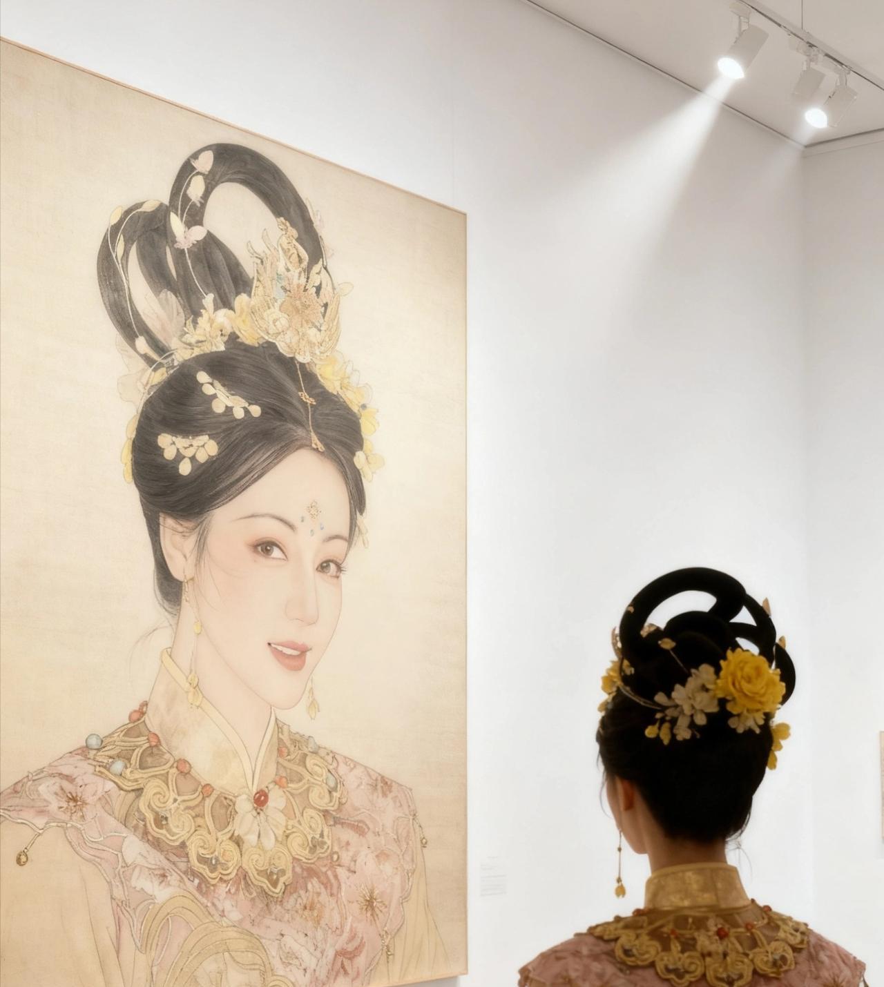 迪丽热巴的中秋嫦娥造型确实美得令人惊艳！从造型来看，她身着淡黄色纱质长裙，裙