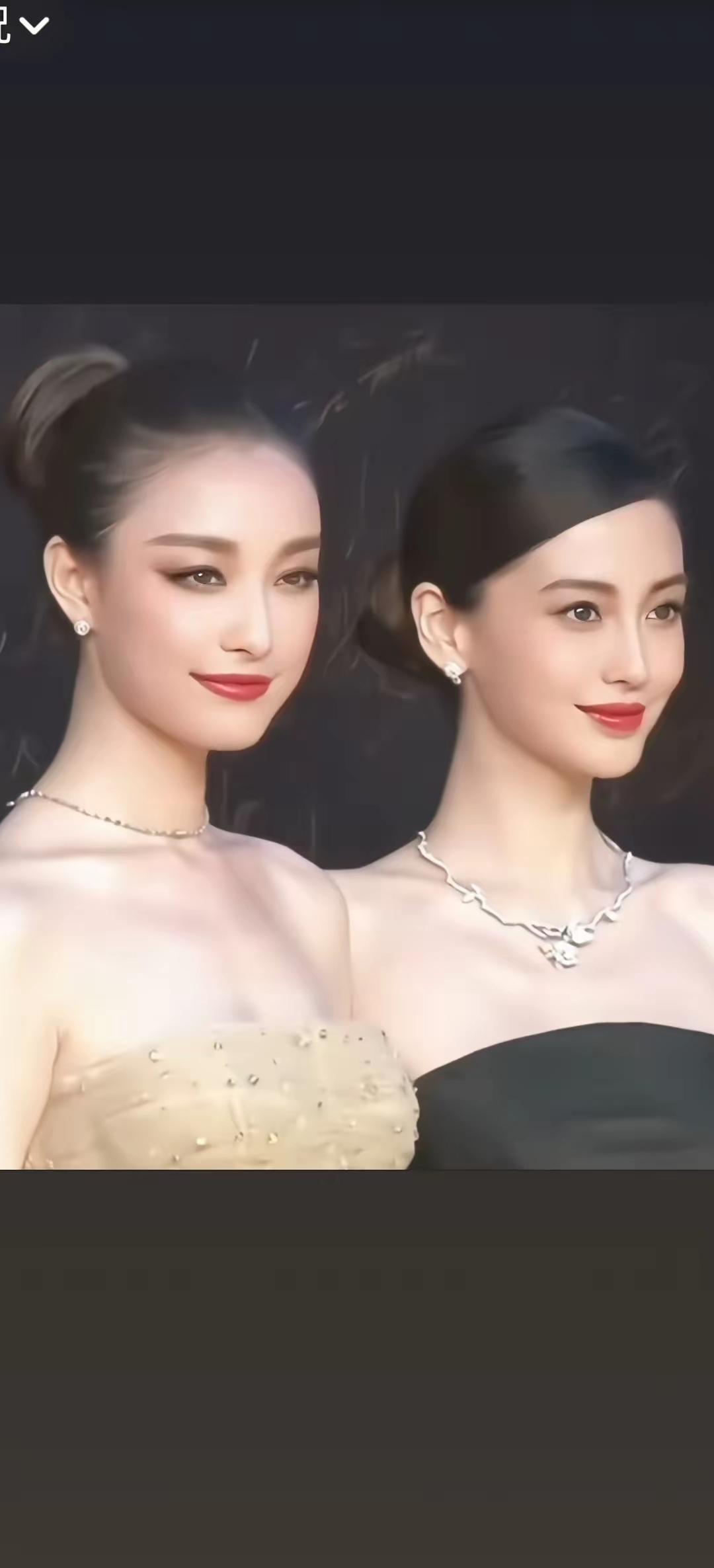 倪妮和杨颖两个美女同框，我还是觉得倪妮更漂亮，更有韵味。更胜杨颖一筹。首先倪