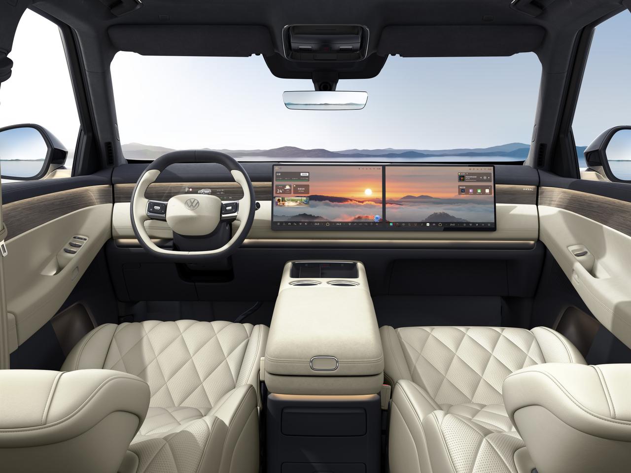 上汽大众ID.ERA9X内饰首发，屏幕很大很实用，1-10分你打几分？