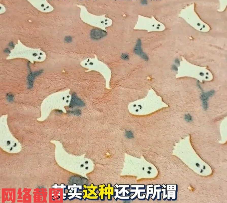 河北有男子网购小毯子。可男子收到货后，感觉有点与起初看到的图案不同，男子也并