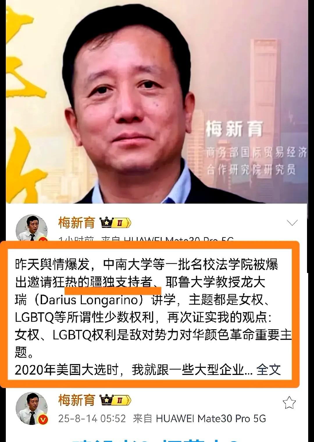 梅新育之痛，也是我之痛，更是我们每一个正常的中国人之痛！ 梅新育之问，也是我