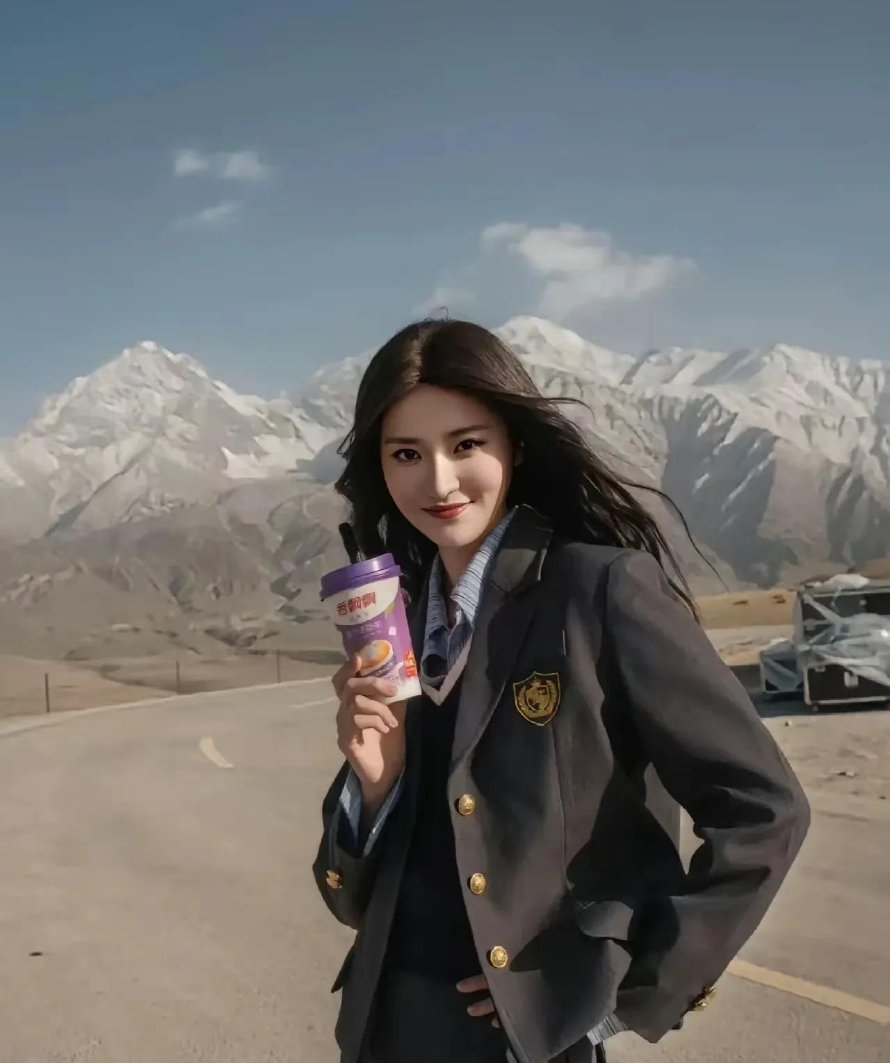 这是长头发的蒋一侨，我的天啊，不知道的还以为是韩国某个女明星呢？明明可以靠颜值