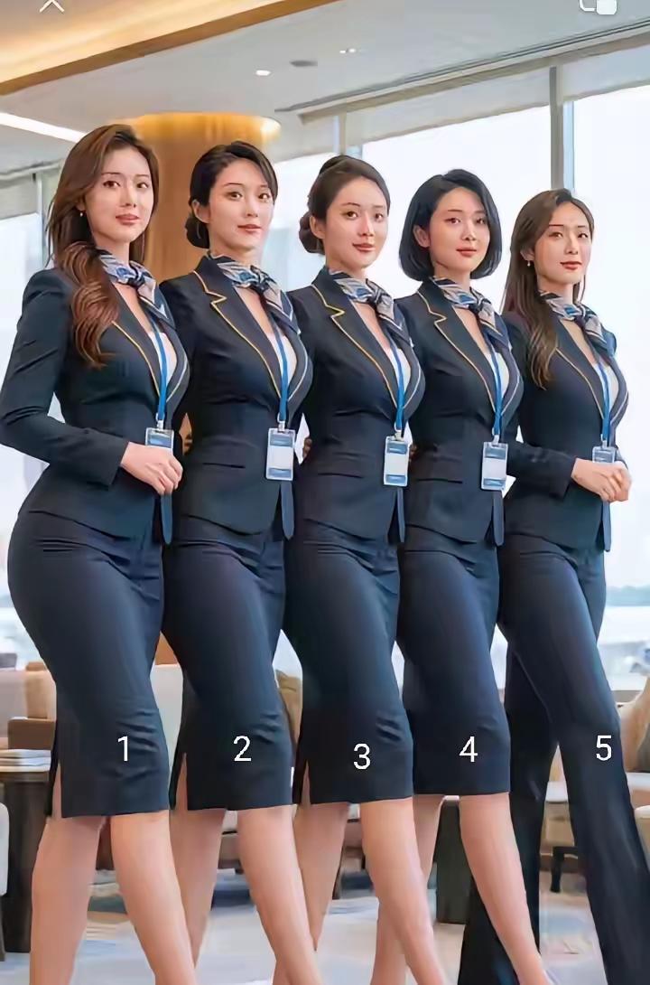 空姐训练的体型这么好看，婀娜多姿的身材，服务态度好，你最喜欢哪一位？