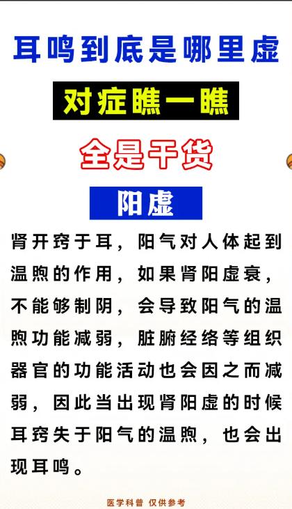 耳鸣究竟是何亏虚？对症自查，全是实用干货