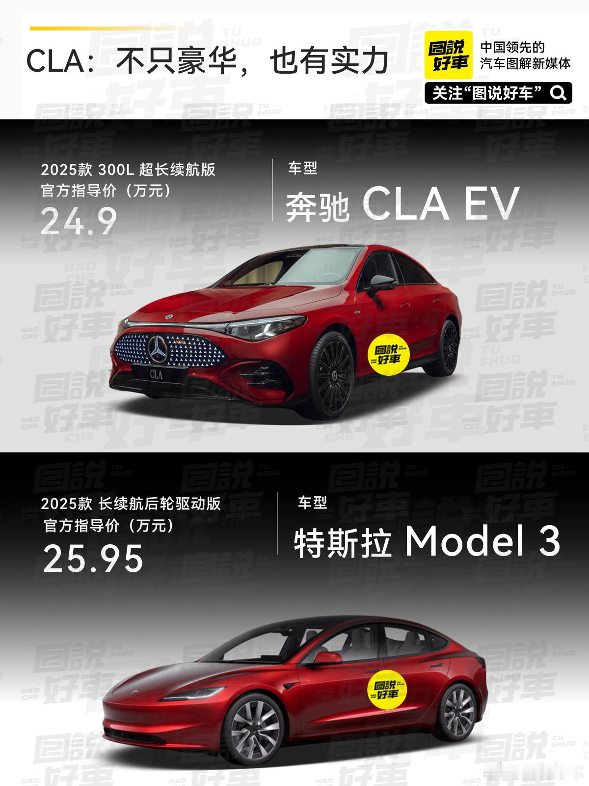 今晚奔驰纯电CLA正式上市，价格和配置都很有诚意了！搭载同级独有的两挡变速箱。城