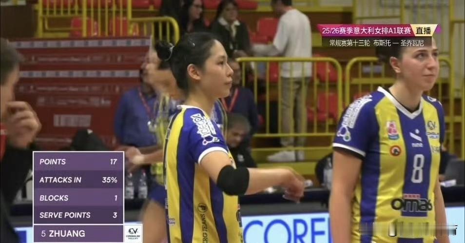 中国女排又一位球员登上国际排联官网！庄宇珊意甲首秀，不仅得到了圣瓦乔尼的肯定，还