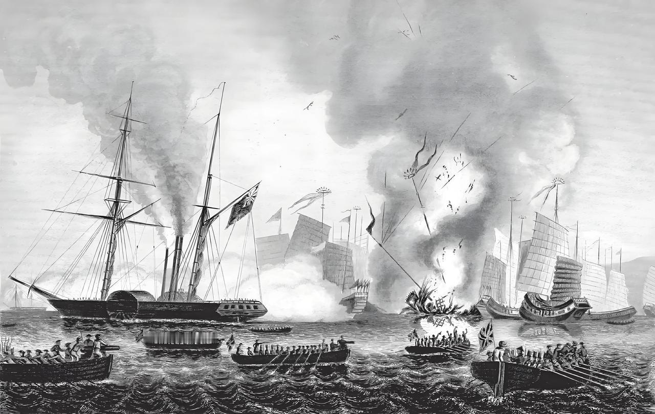 1836年，英国商人向中国卖出了价值1800万元的鸦片，同年从中国买走了1700