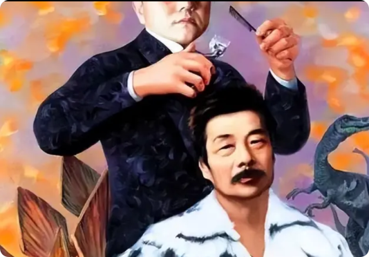 有一天，鲁迅去理发，理发师看他衣着普通，就敷衍乱剃一下，完事后，鲁迅给他一大把钱