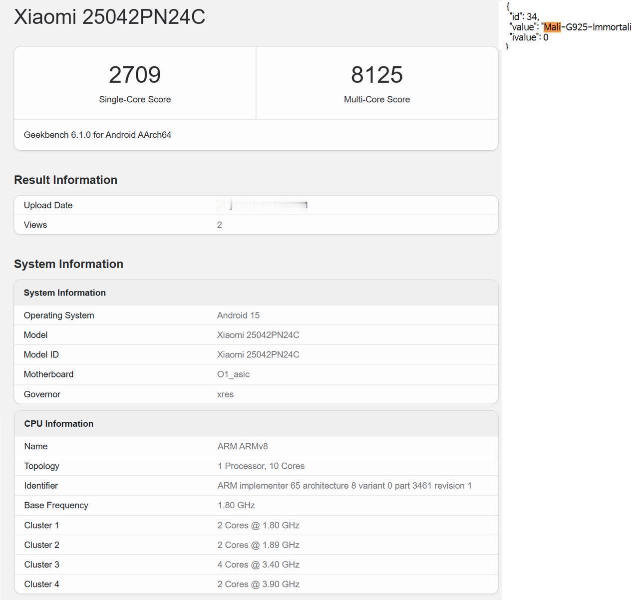 小米玄戒O1首现Geekbench，跑分亮眼小米全新自研芯片玄戒O